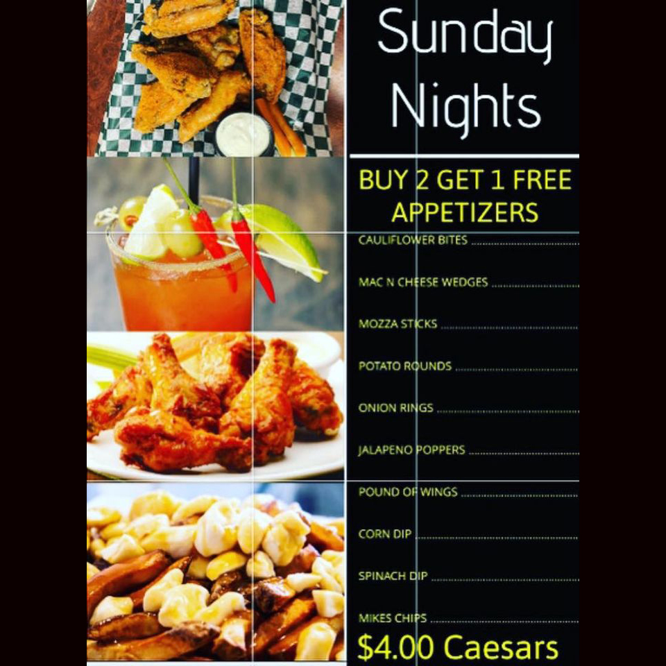 Mike's Bar & Grill Sunday Special Mike's Bar & Grill Sunday Special