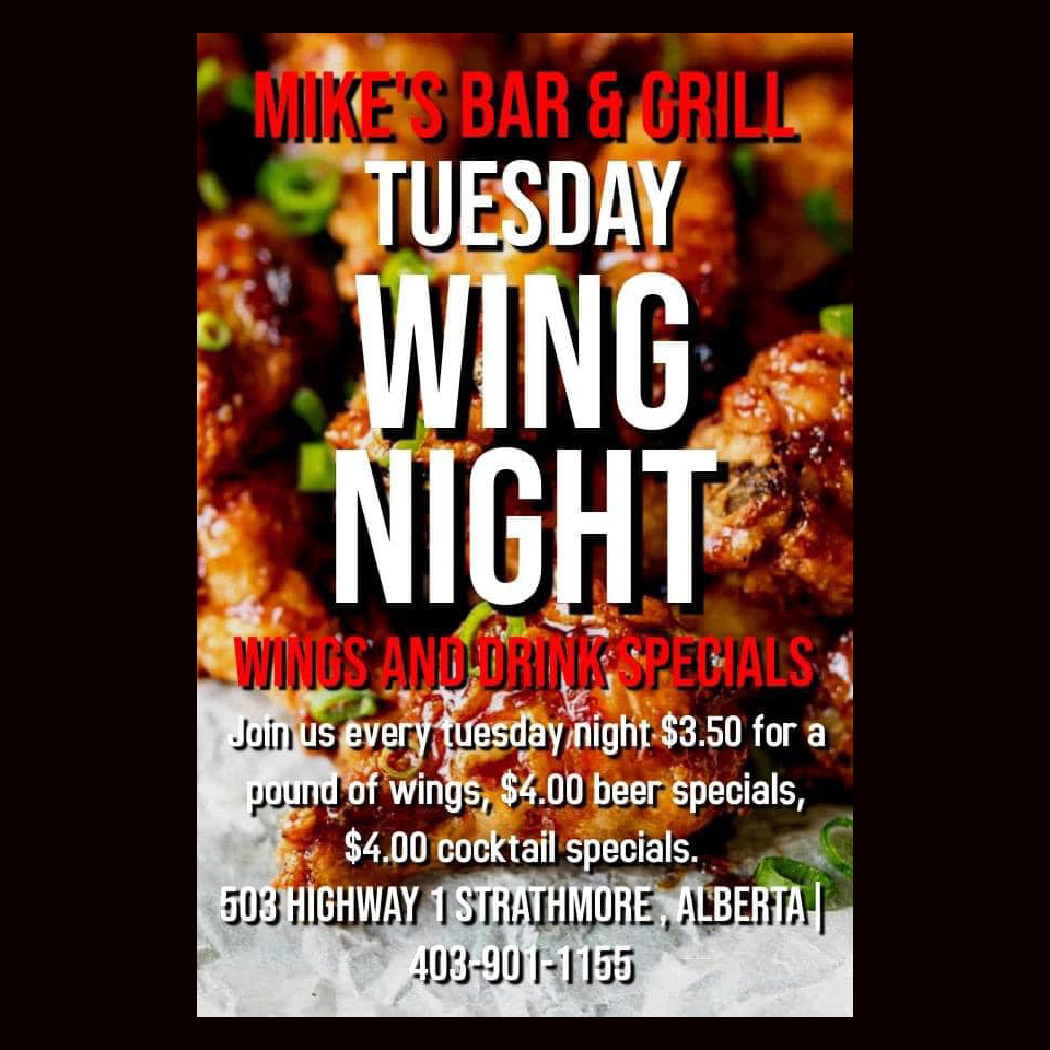 Mike's Bar & Grill Tuesday Special Mike's Bar & Grill Tuesday Special